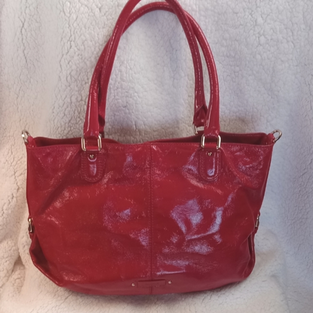 Vintage Cole Haan Red Patent Leather Shoulder Bag